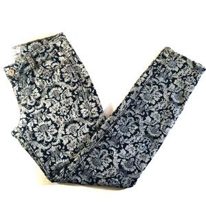 Hot Kiss Skinny Lily Jeans Floral Patterned Denim